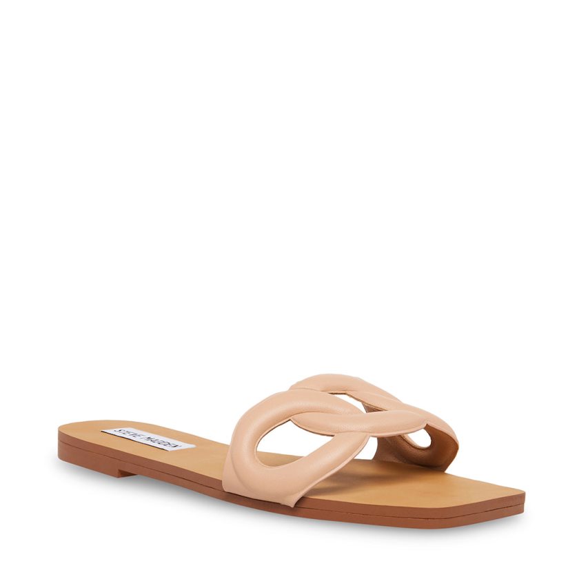 Sandalias de Diapositivas Steve Madden Marcie Cuero Mujer Rosas | ES MR4962